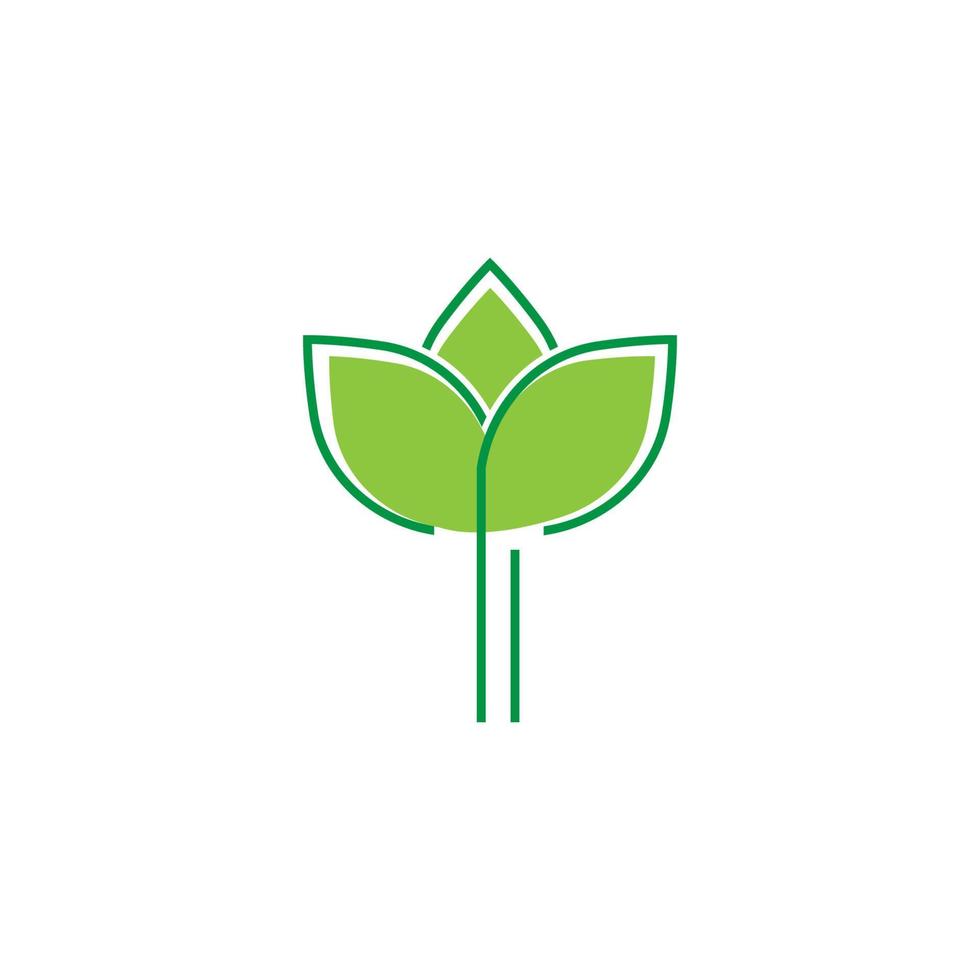 ícone de folha de árvore ecológica vetor