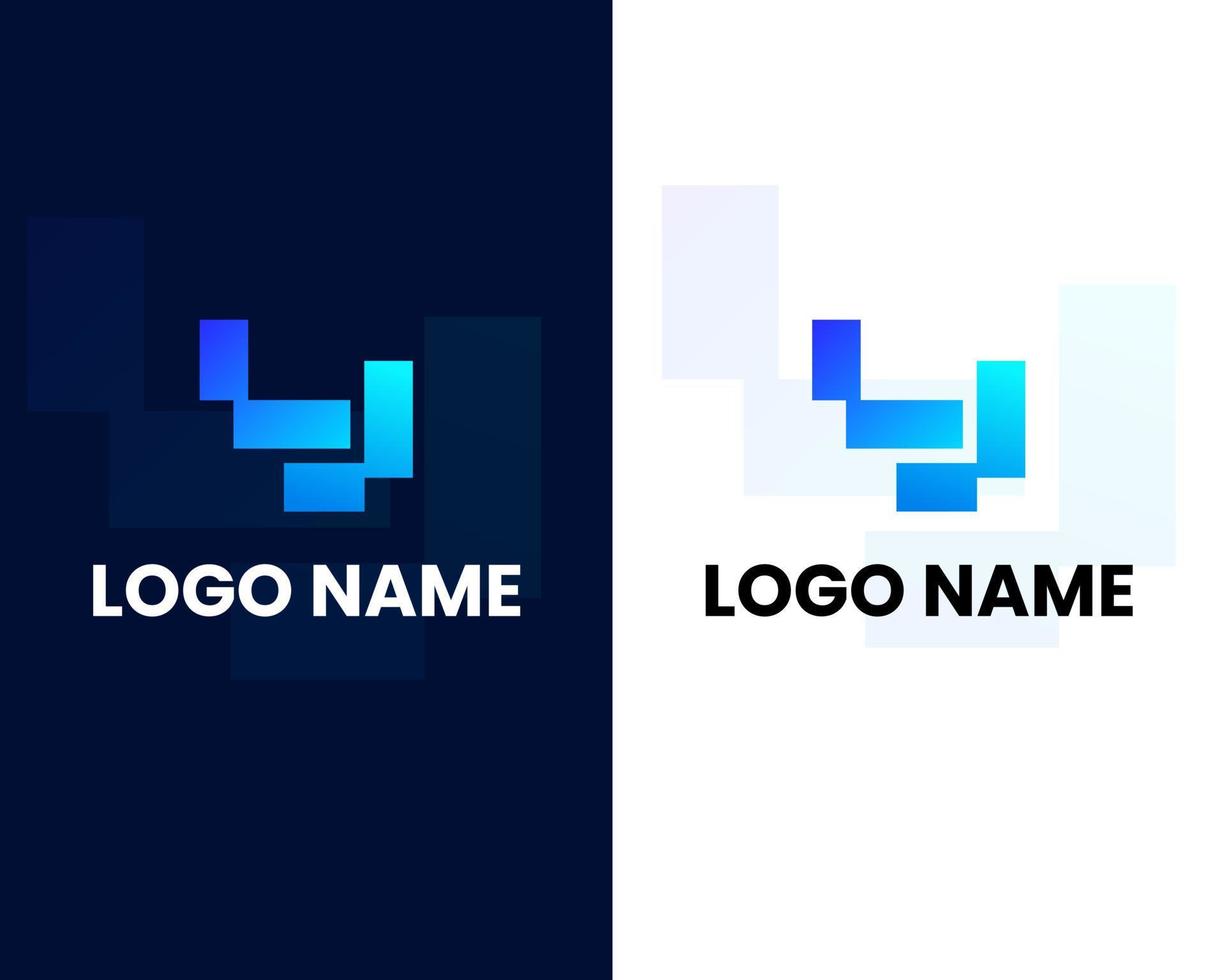 modelo de design de logotipo moderno letra u e l vetor