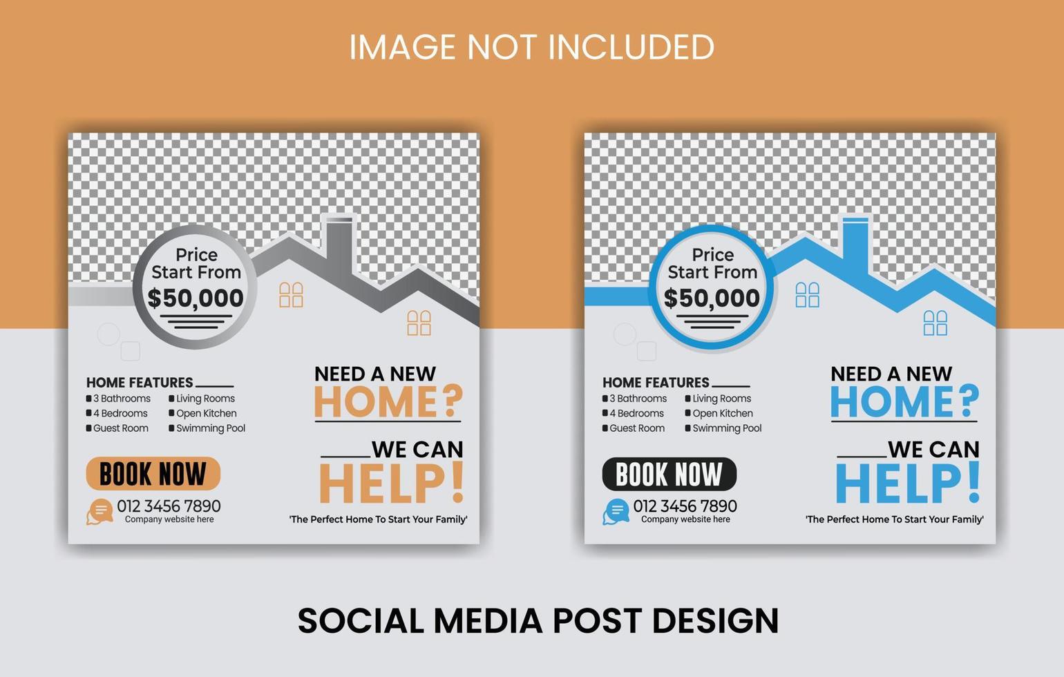 postagens de mídia social modernas e criativas ou banners da web com modelo de variação de cor, conjunto de modelo de banner quadrado mínimo editável vetor