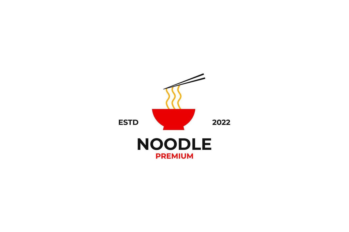 ilustração de modelo de design de logotipo de macarrão ramen vetor