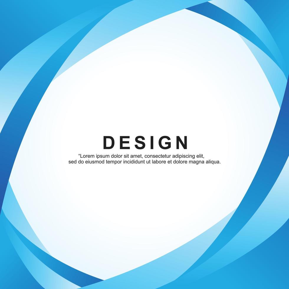 design de modelo para mídia promocional com estilo geométrico na cor azul vetor