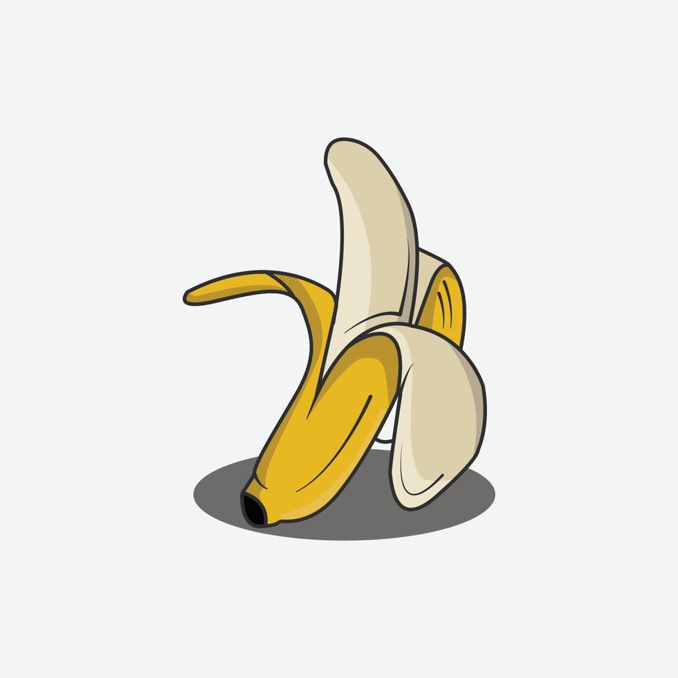 desenho de banana fofo vetor