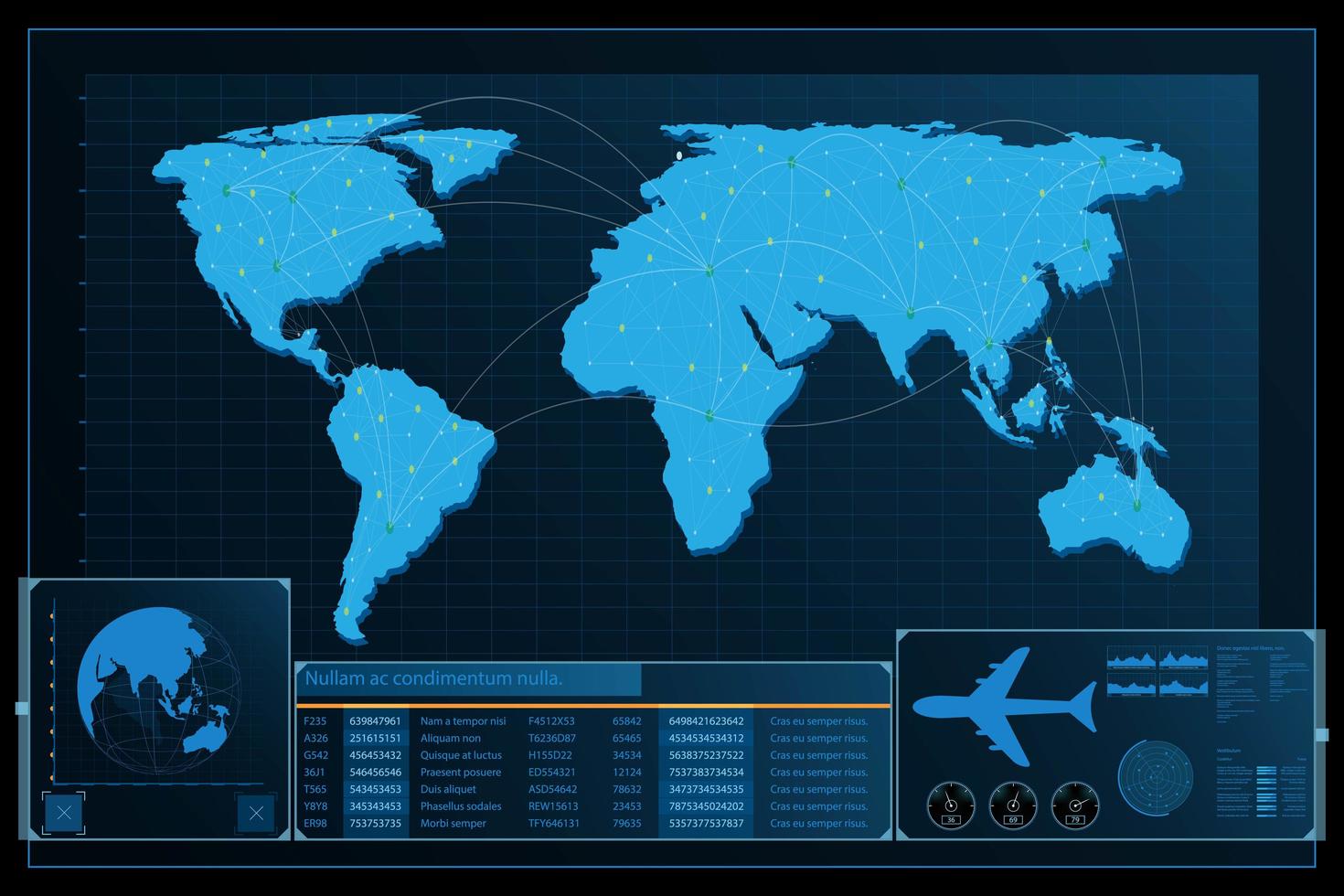 fundo futurista do mapa do mundo abstrato vetor