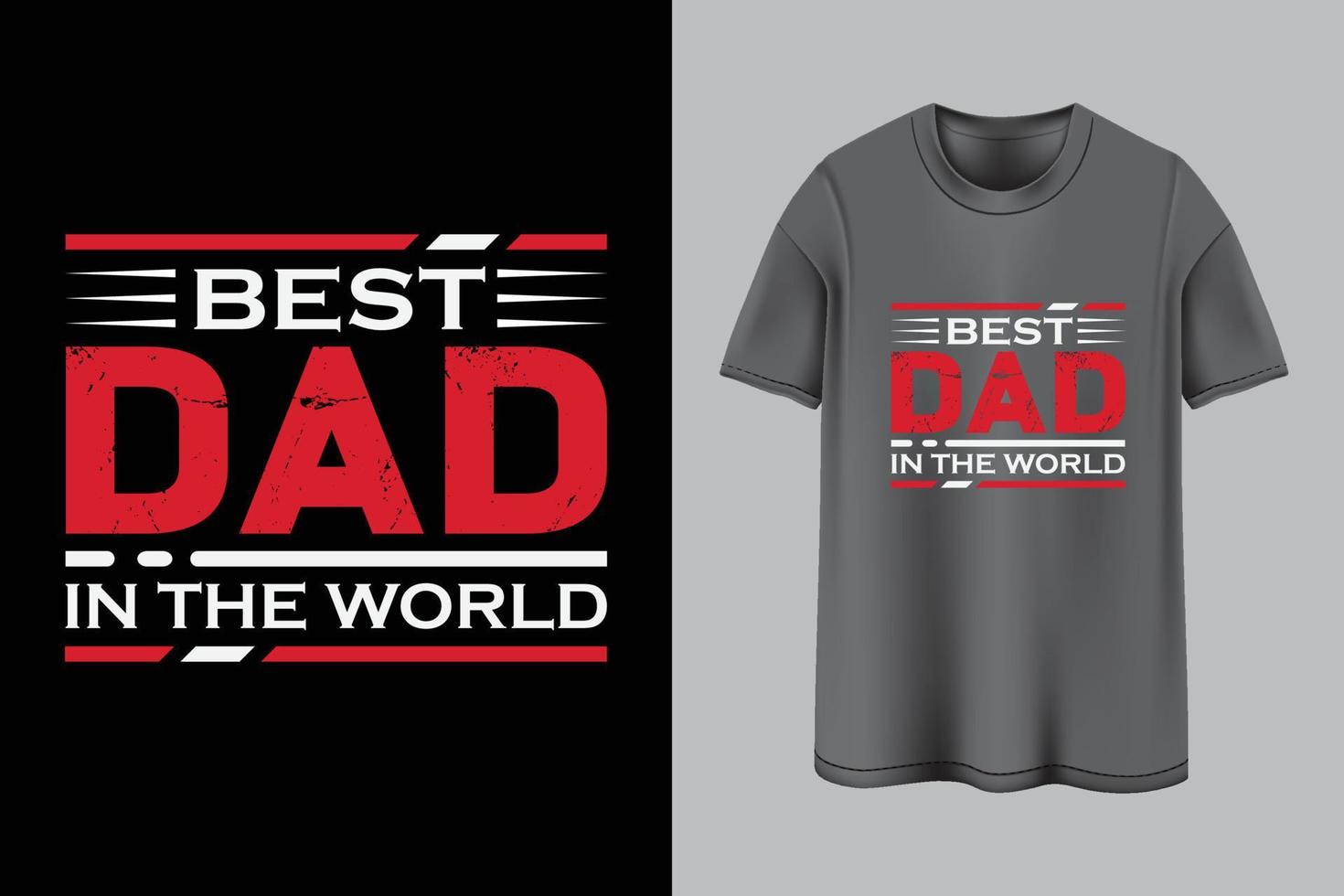 melhor pai do mundo design de t-shirt de tipografia vetor