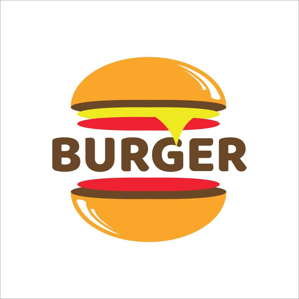 modelo de logotipo de hambúrguer vetor