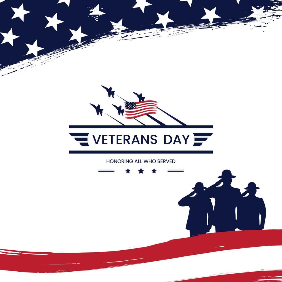 Feliz Dia dos Veteranos. Homenageando todos os que serviram. vetor
