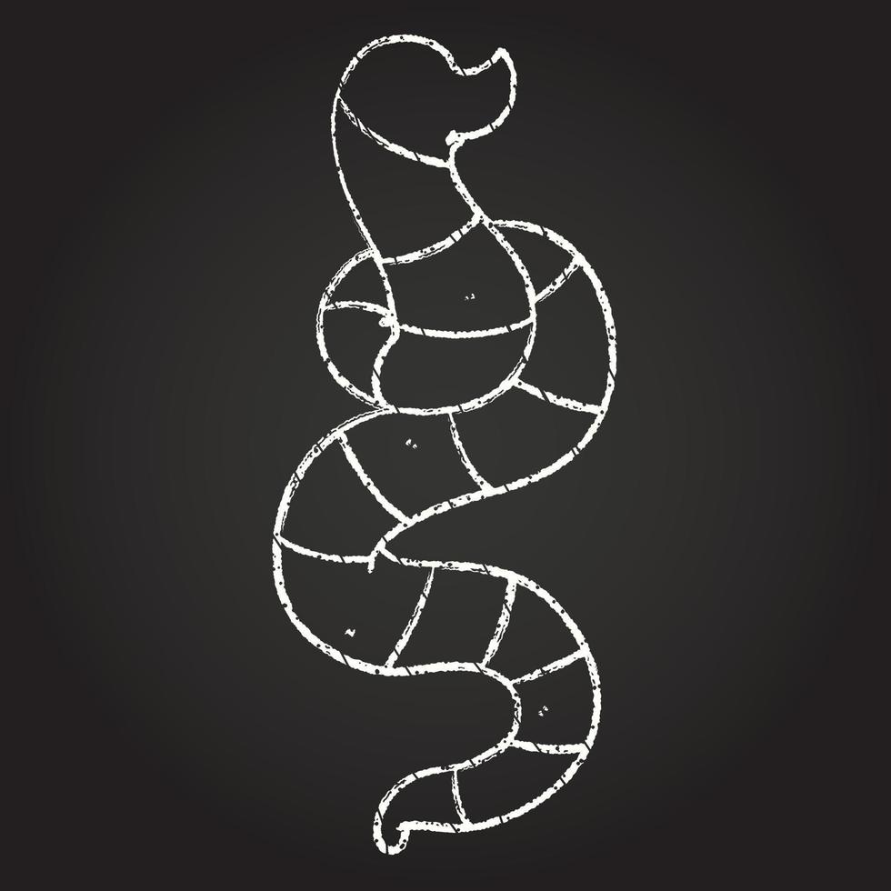 desenho de giz de cobra vetor