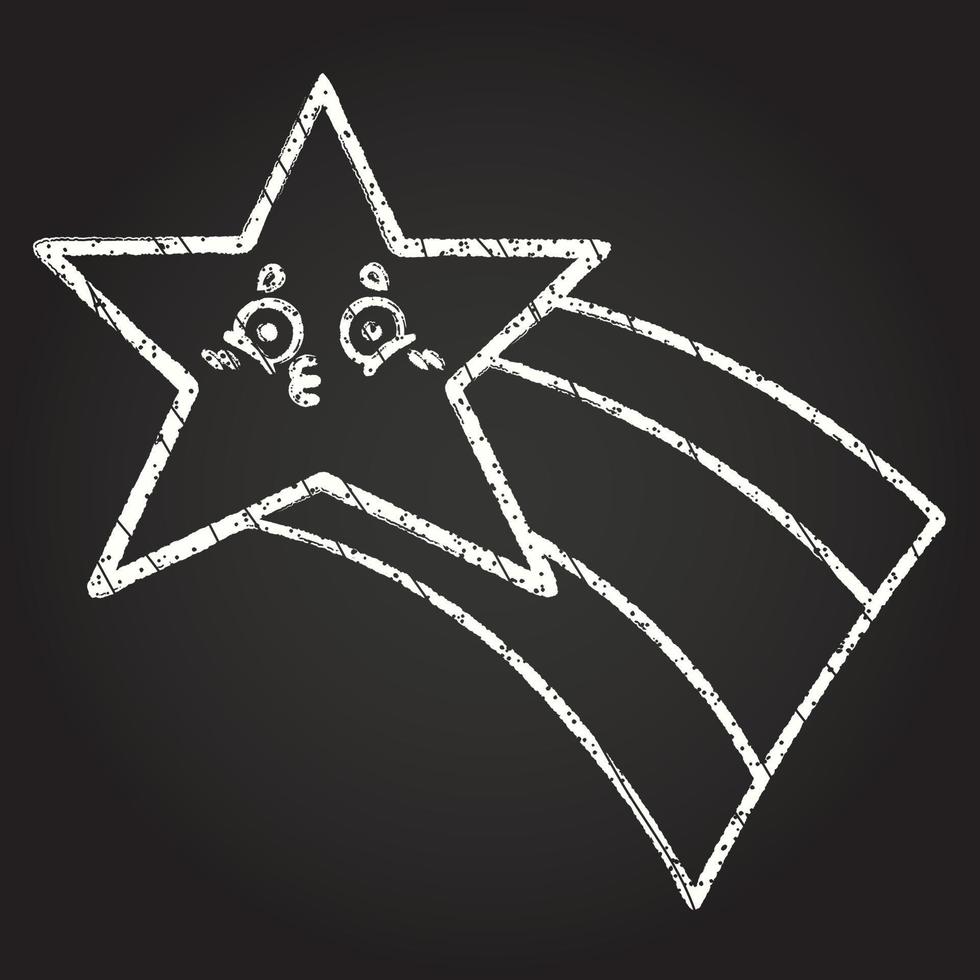 desenho de giz estrela vetor