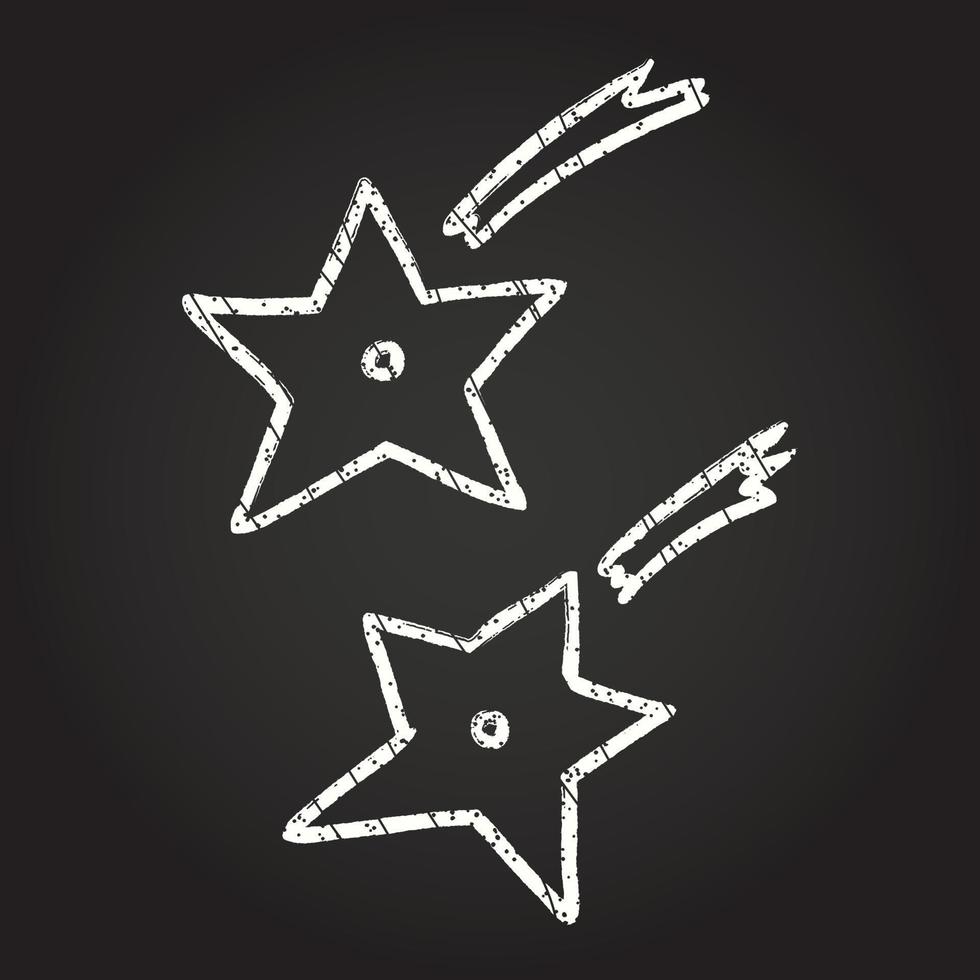 desenho de giz de estrelas vetor
