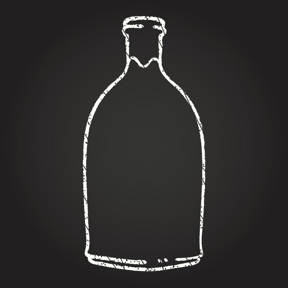 desenho de giz de garrafa de leite vetor