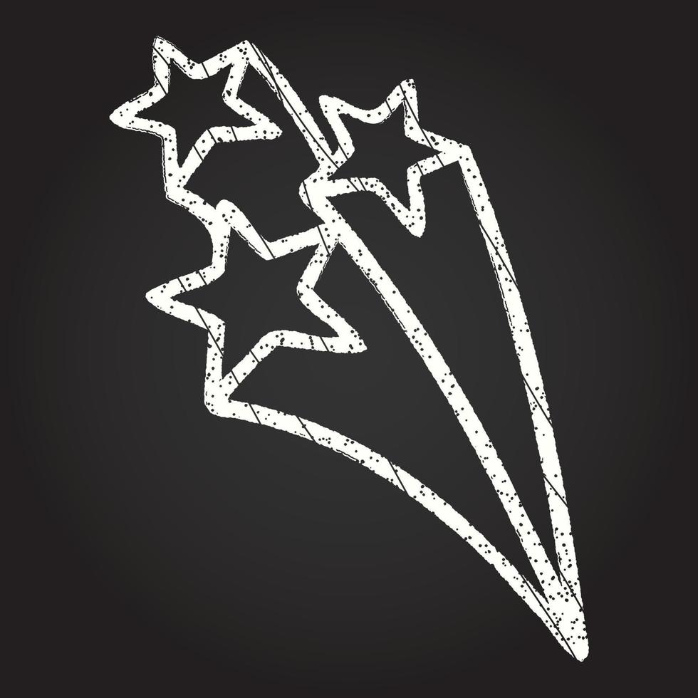desenho de giz estrela cadente vetor