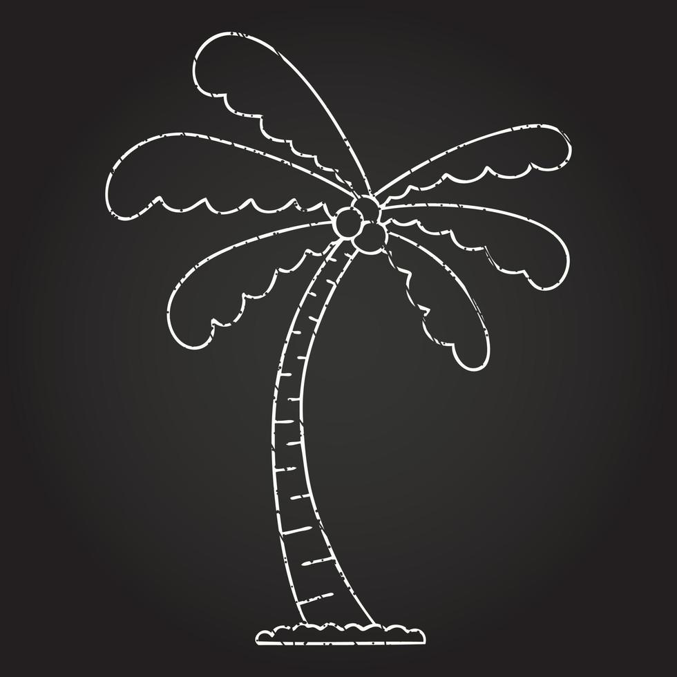 desenho de giz de palmeira vetor