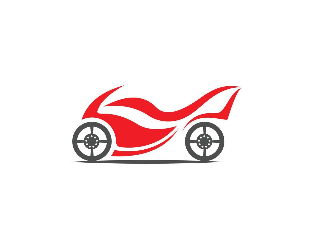 design de logotipo de esporte automotivo de moto moto e modelo de vetor de ideia gráfica de silhueta de motociclista.