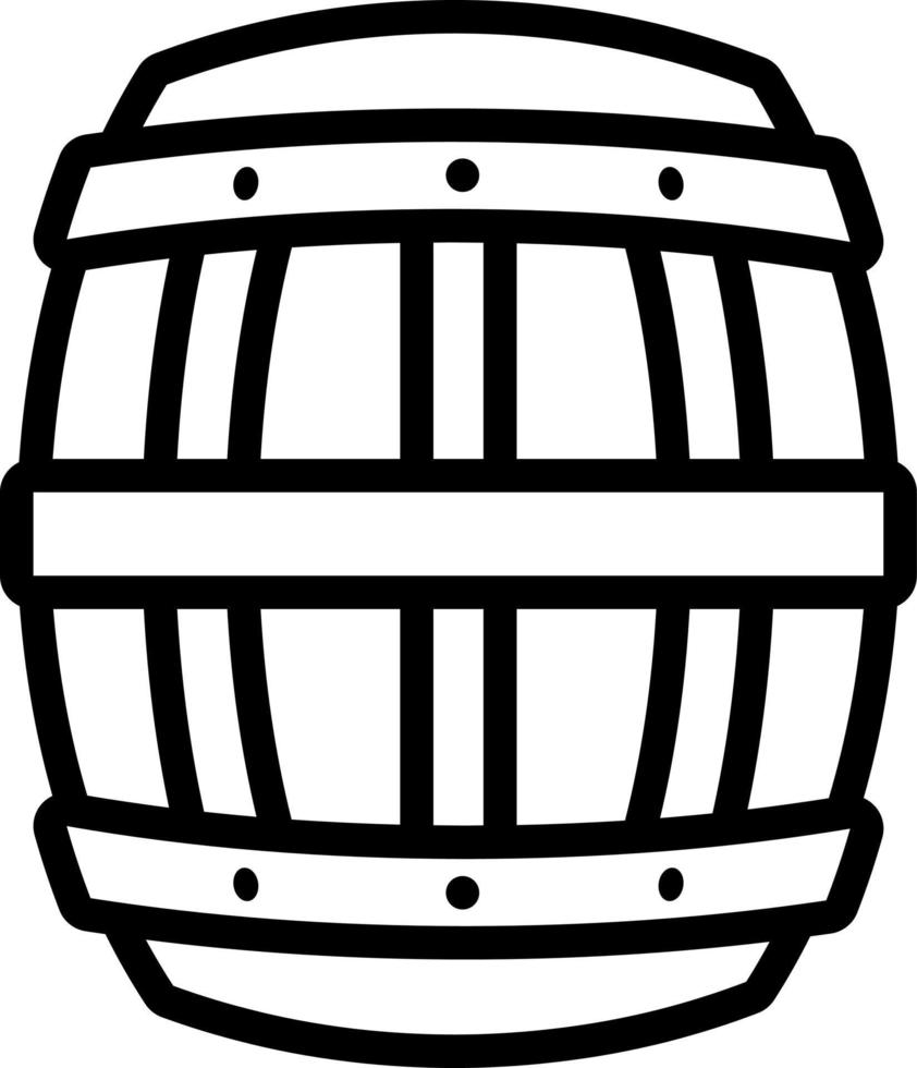 barril de ícone de linha vetor