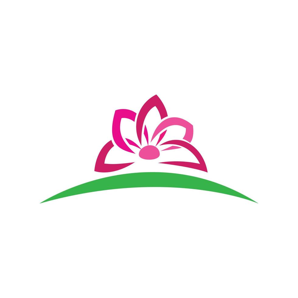 logotipo de flor de plumeria vetor