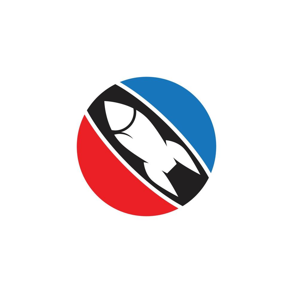 logotipo de ilustração de foguete vetor