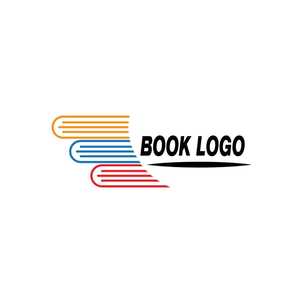 modelo de logotipo de livro vetor