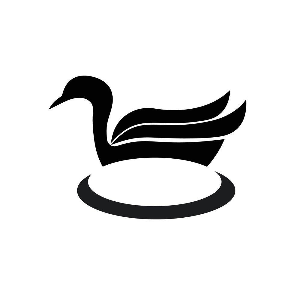 modelo de logotipo de cisne vetor