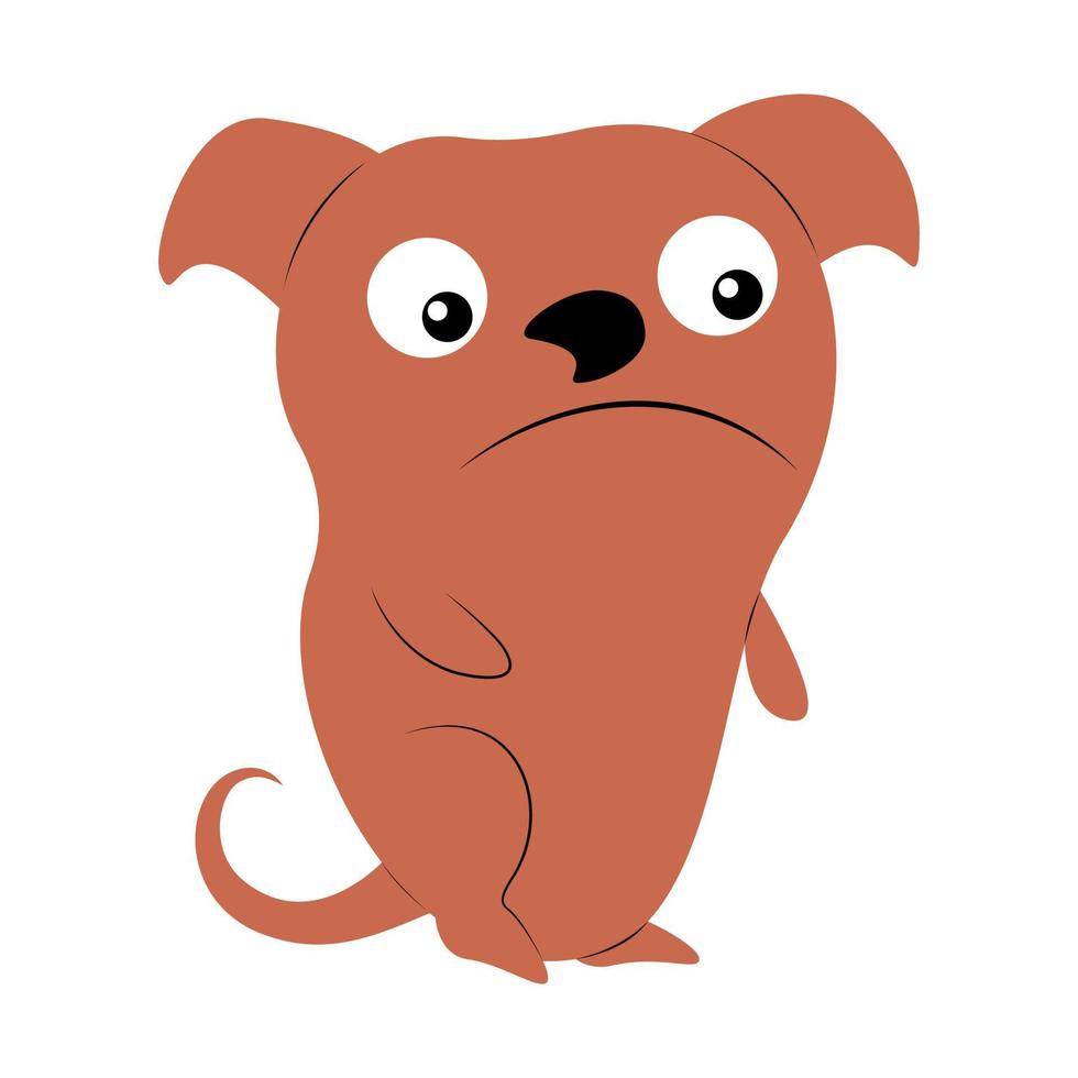cachorro engraçado dos desenhos animados vetor
