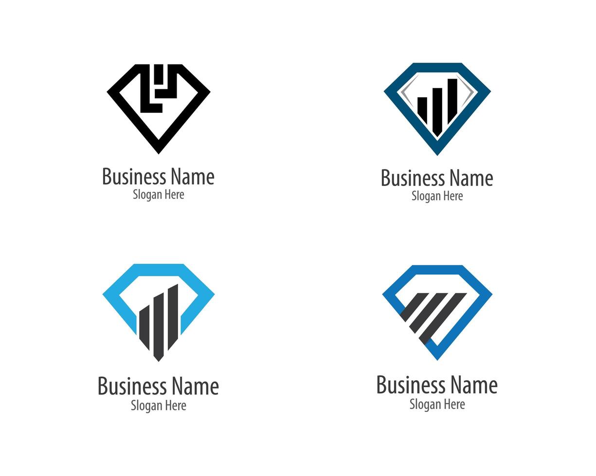 coleção de logotipo de finanças empresariais vetor