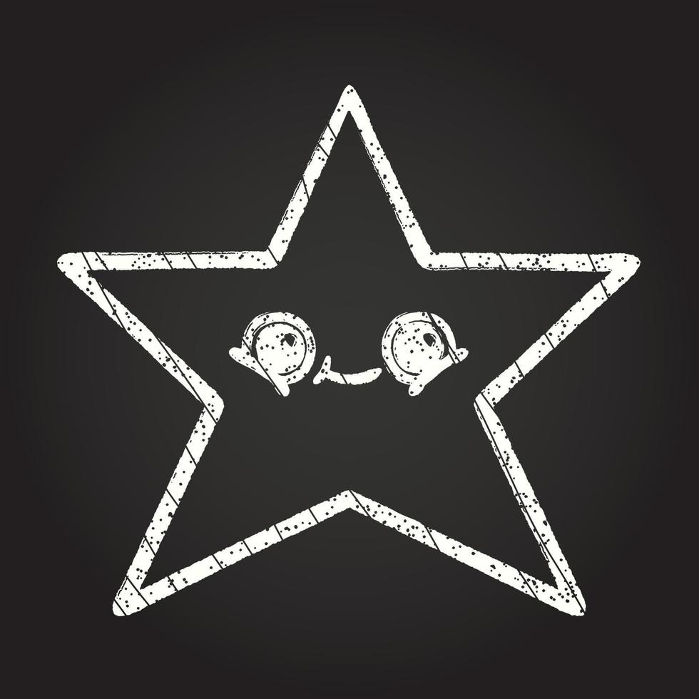 desenho de giz estrela vetor