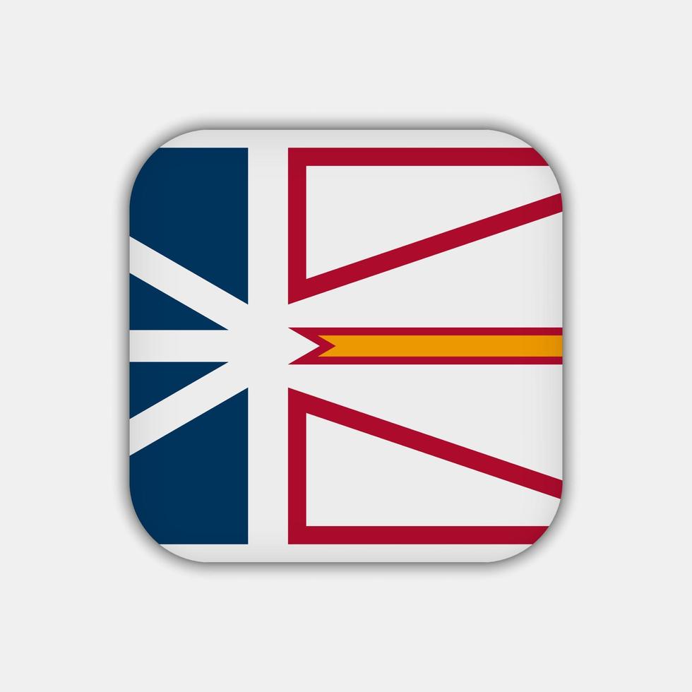 bandeira de terra nova e labrador, província do canadá. ilustração vetorial. vetor