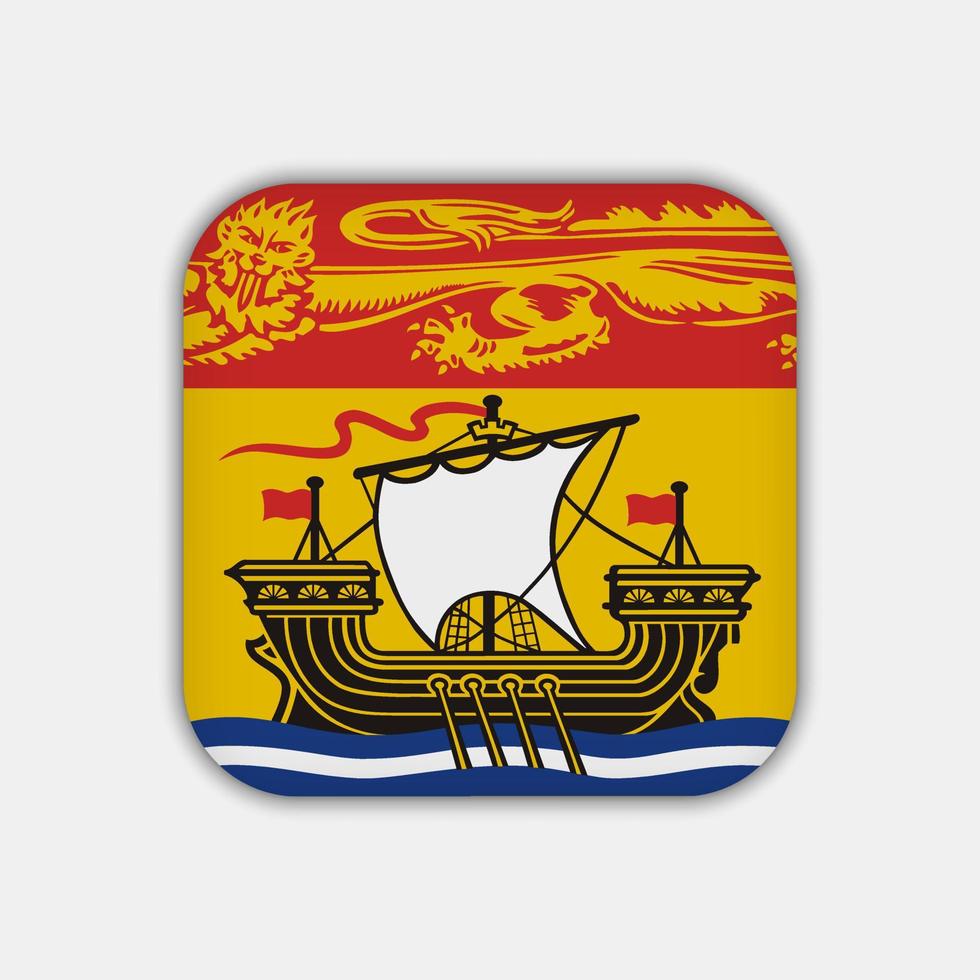Nova bandeira de Brunswick, província do Canadá. ilustração vetorial. vetor