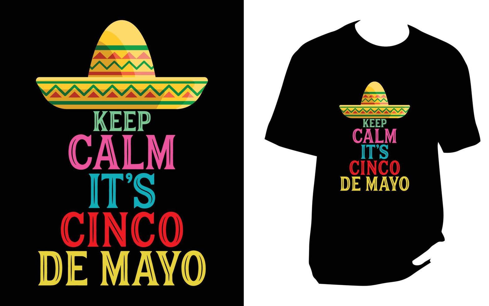 design de camiseta cinco de maio vetor