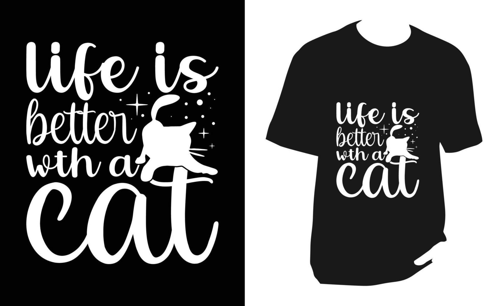 design de camiseta svg de gato vetor