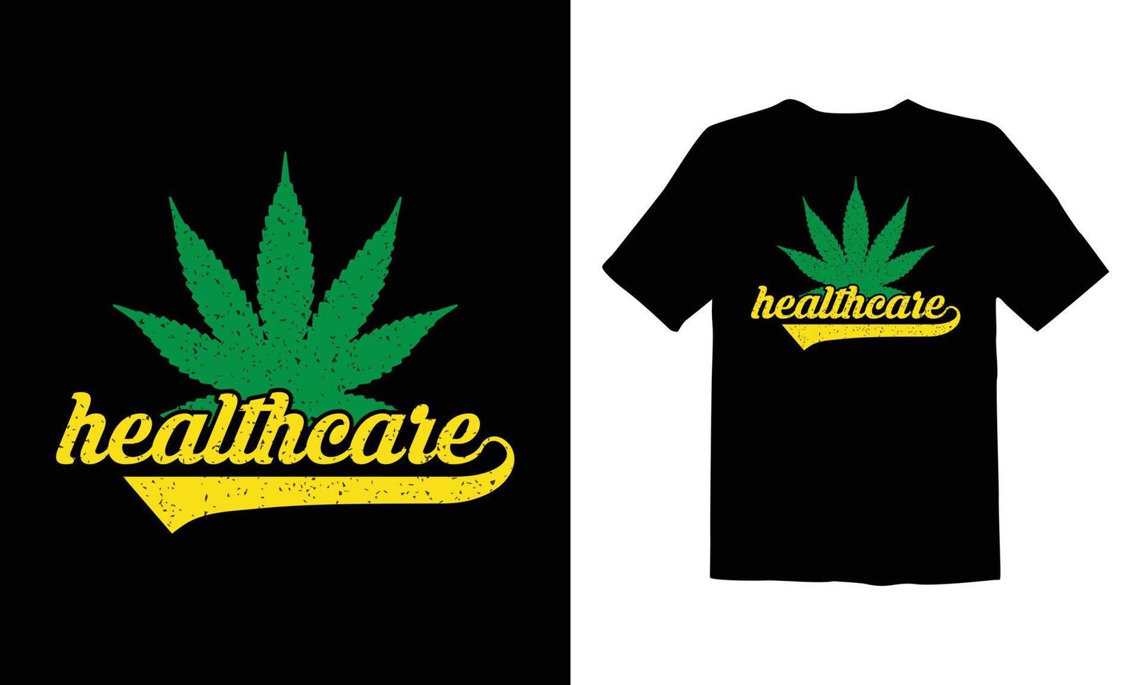 erva daninha, design de camiseta de cannabis vetor