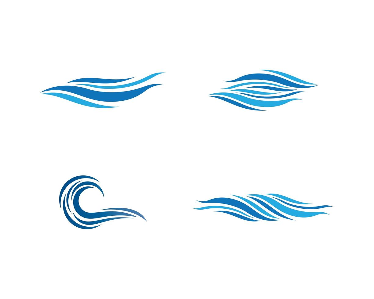 coleção de logotipo de onda de água vetor