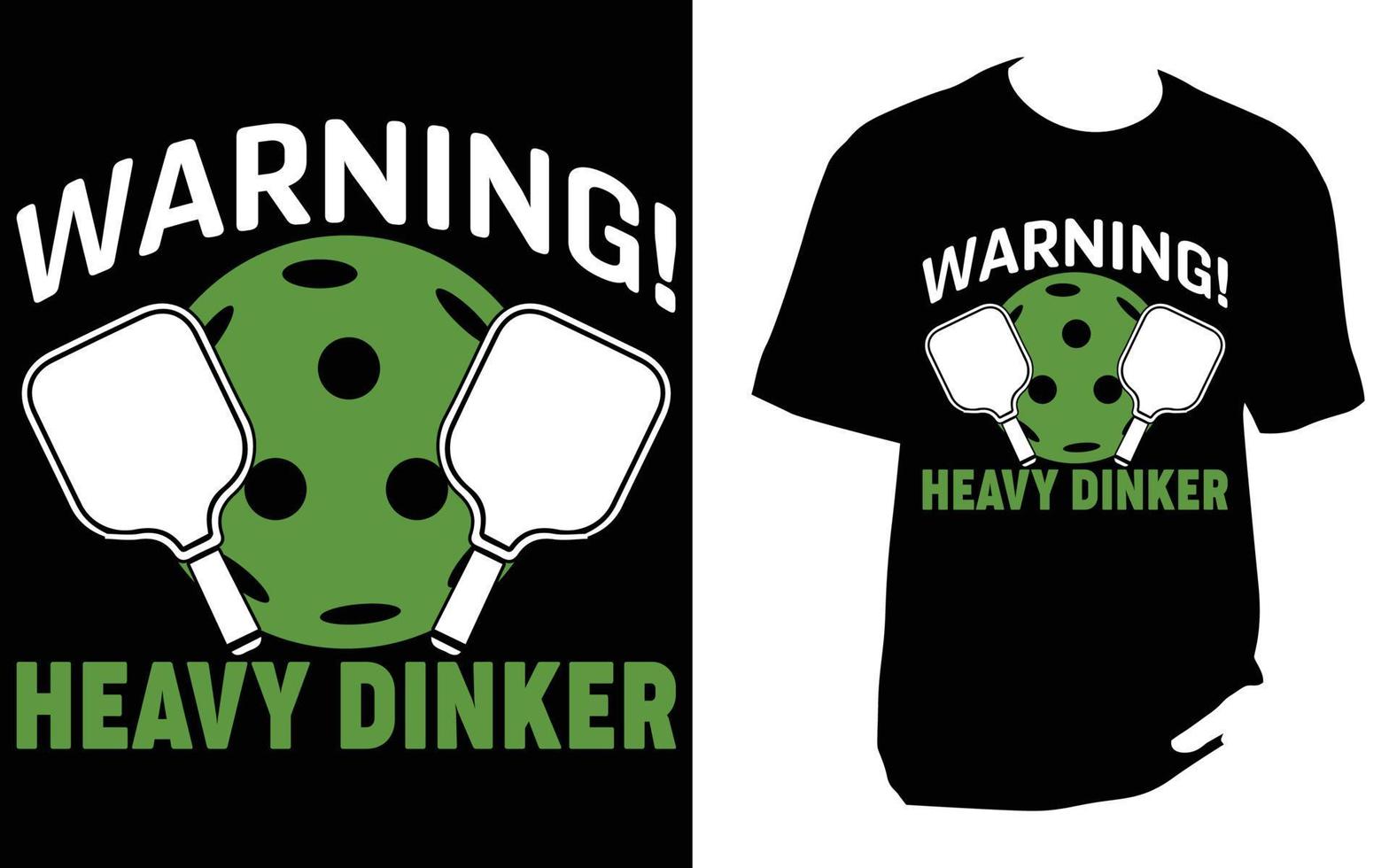 design de camiseta de pickleball vetor