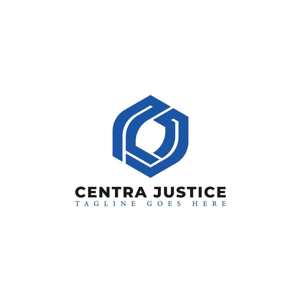 letra inicial abstrata cj ou logotipo jc na cor azul isolado em fundo branco aplicado para logotipo de escritório de advocacia também adequado para marcas ou empresas com nome inicial jc ou cj. vetor