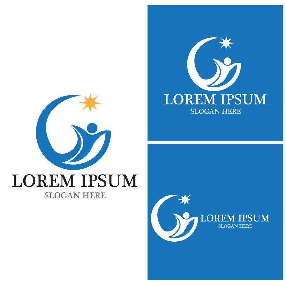 modelo de vetor de logotipo de pessoas de sucesso