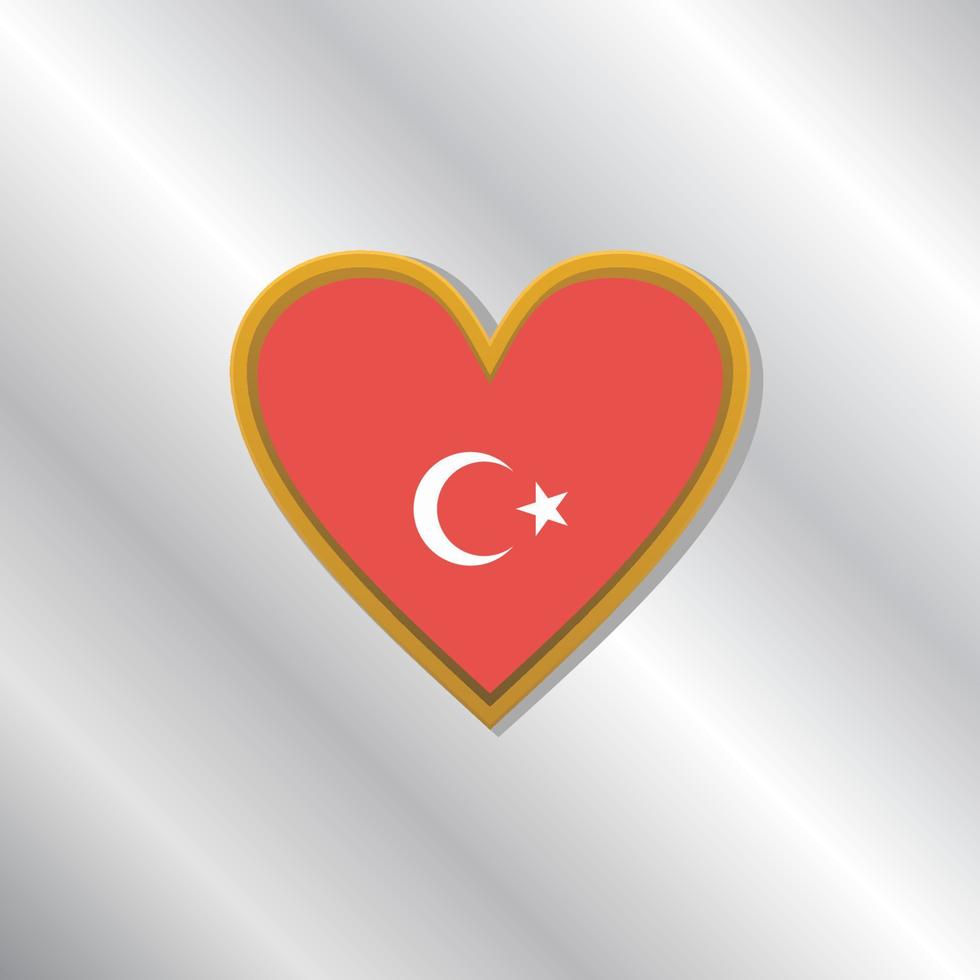 ilustração do modelo de bandeira da turquia vetor