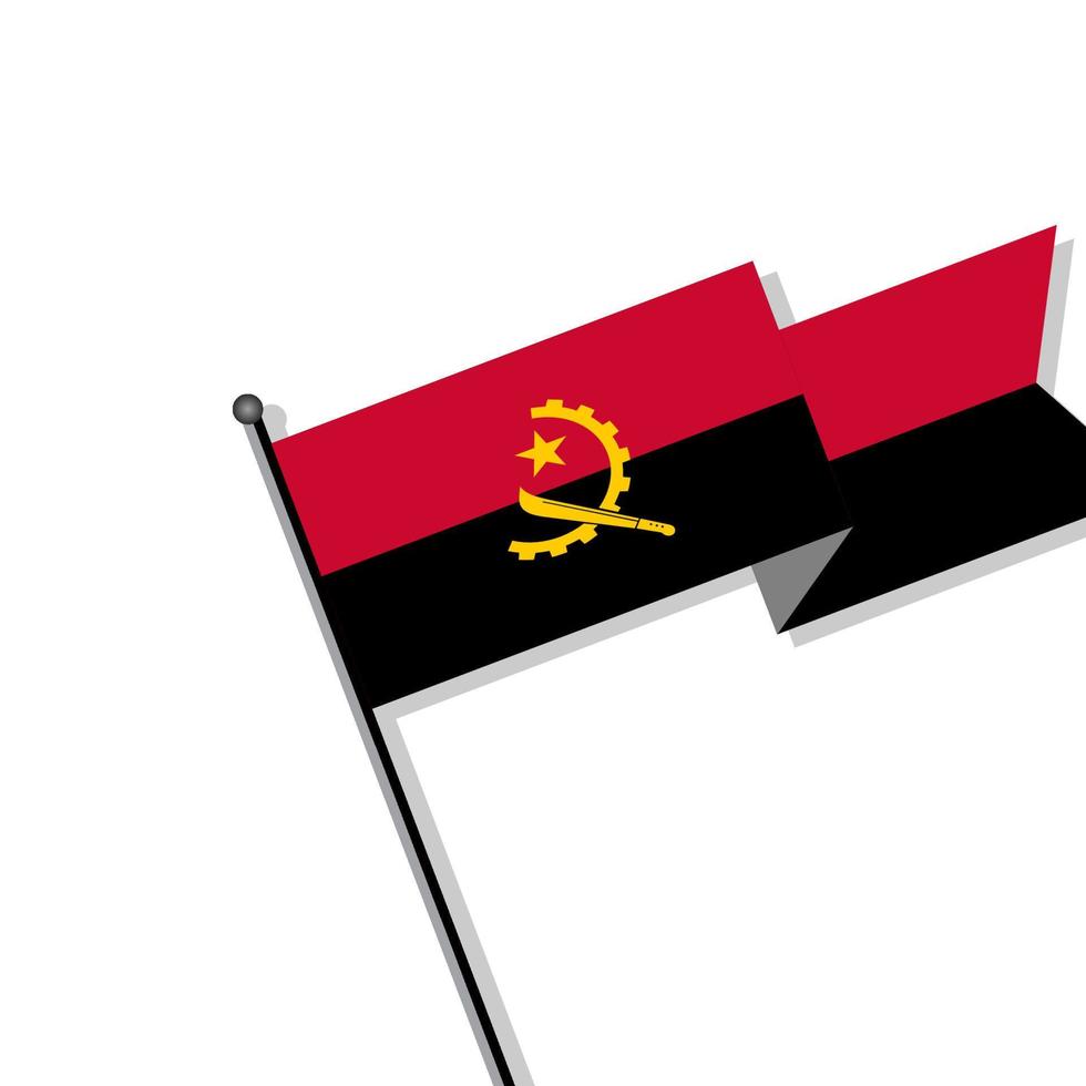 ilustração do modelo de bandeira de angola vetor