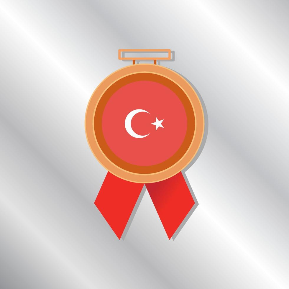 ilustração do modelo de bandeira da turquia vetor
