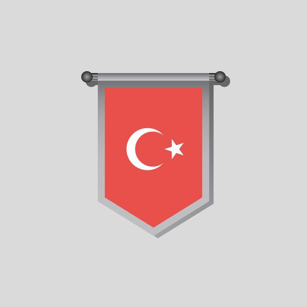 ilustração do modelo de bandeira da turquia vetor