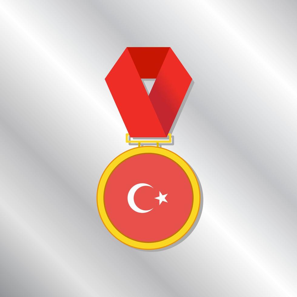 ilustração do modelo de bandeira da turquia vetor