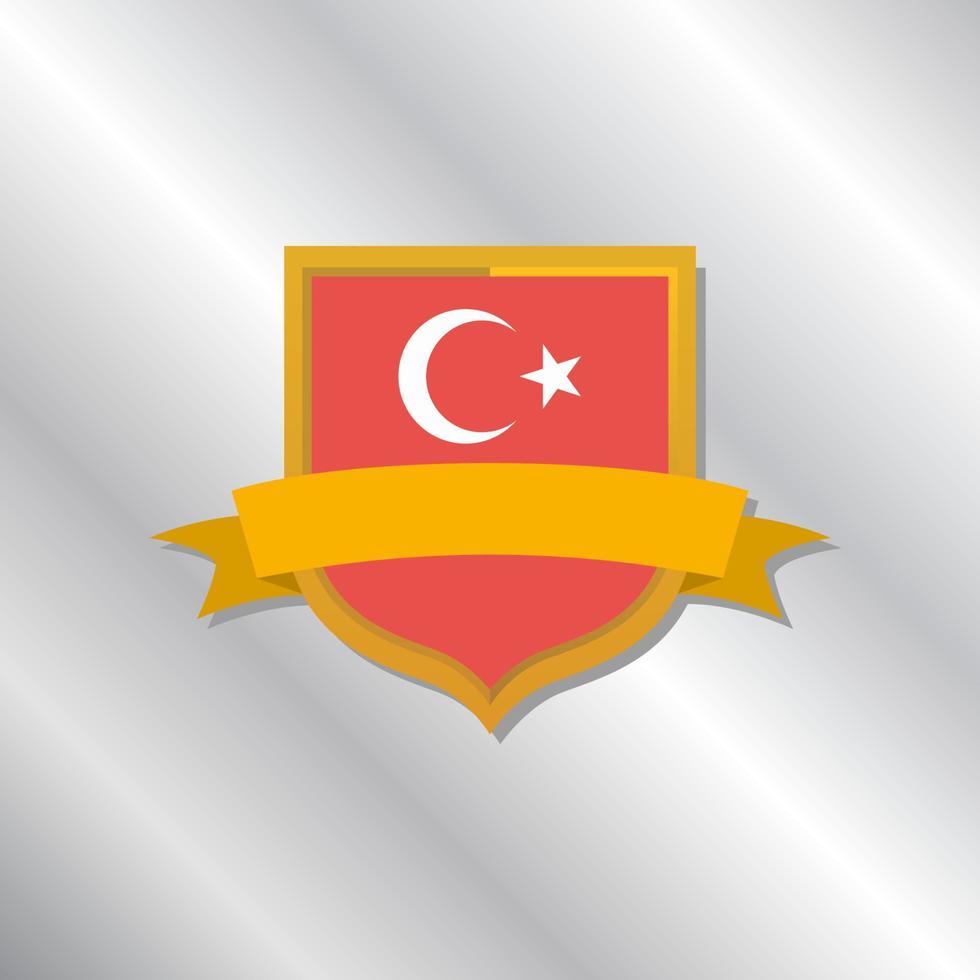 ilustração do modelo de bandeira da turquia vetor