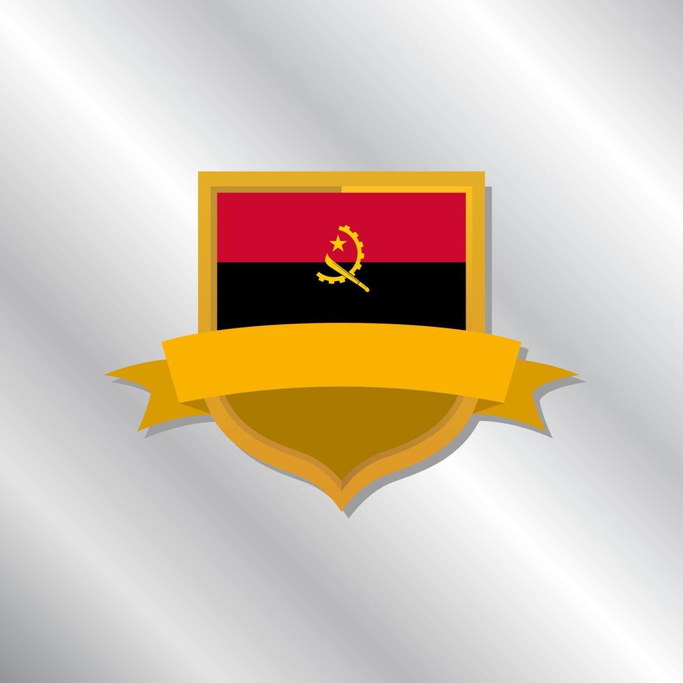 ilustração do modelo de bandeira de angola vetor