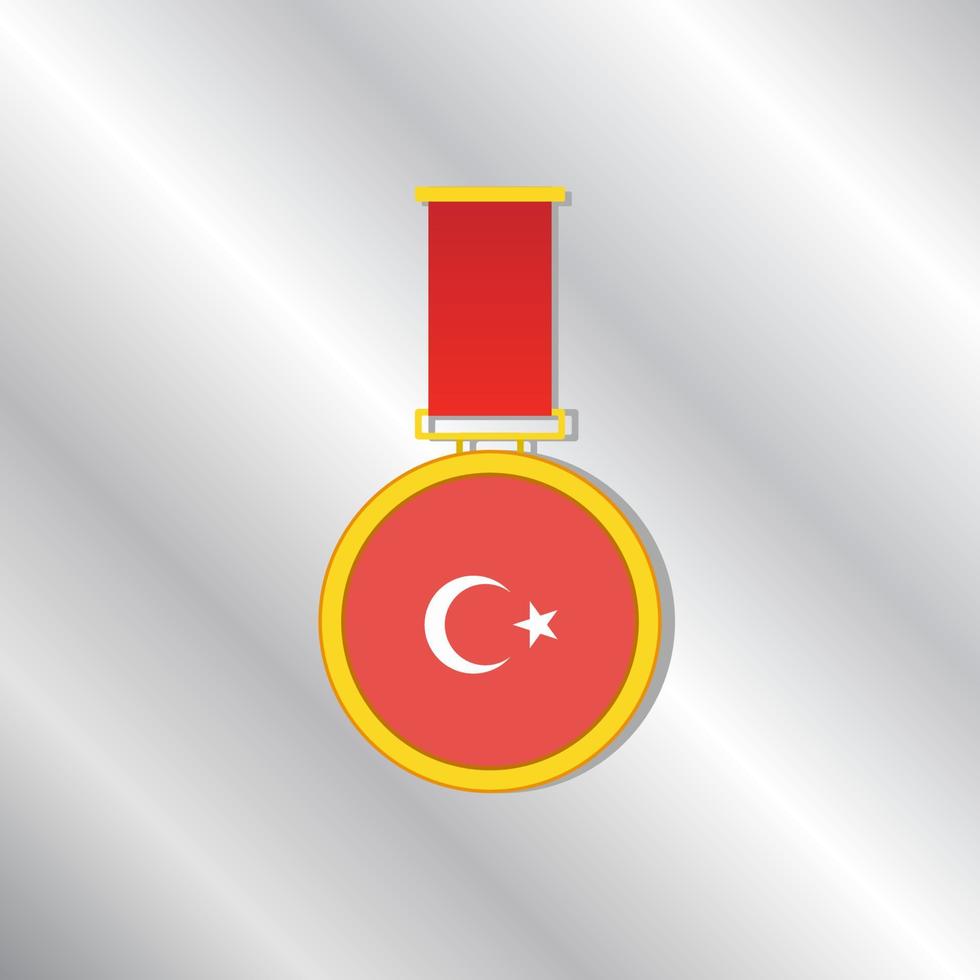 ilustração do modelo de bandeira da turquia vetor