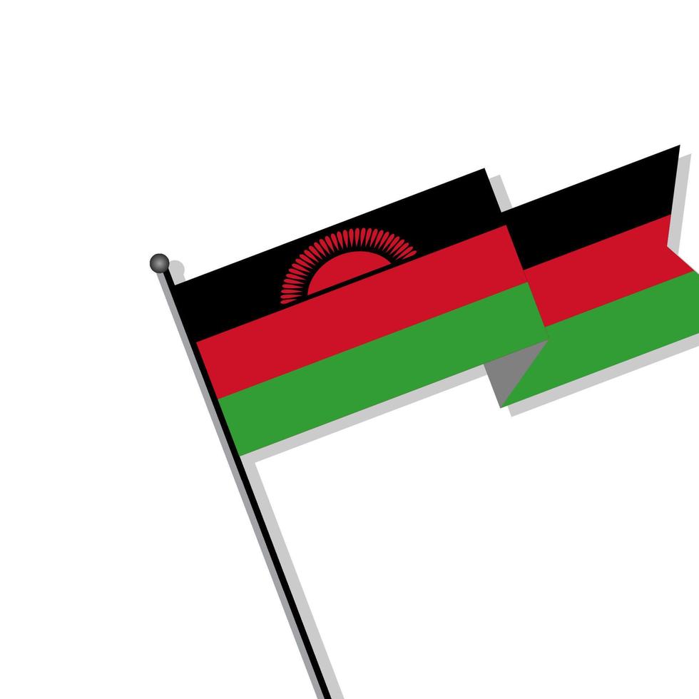 ilustração do modelo de bandeira do malawi vetor