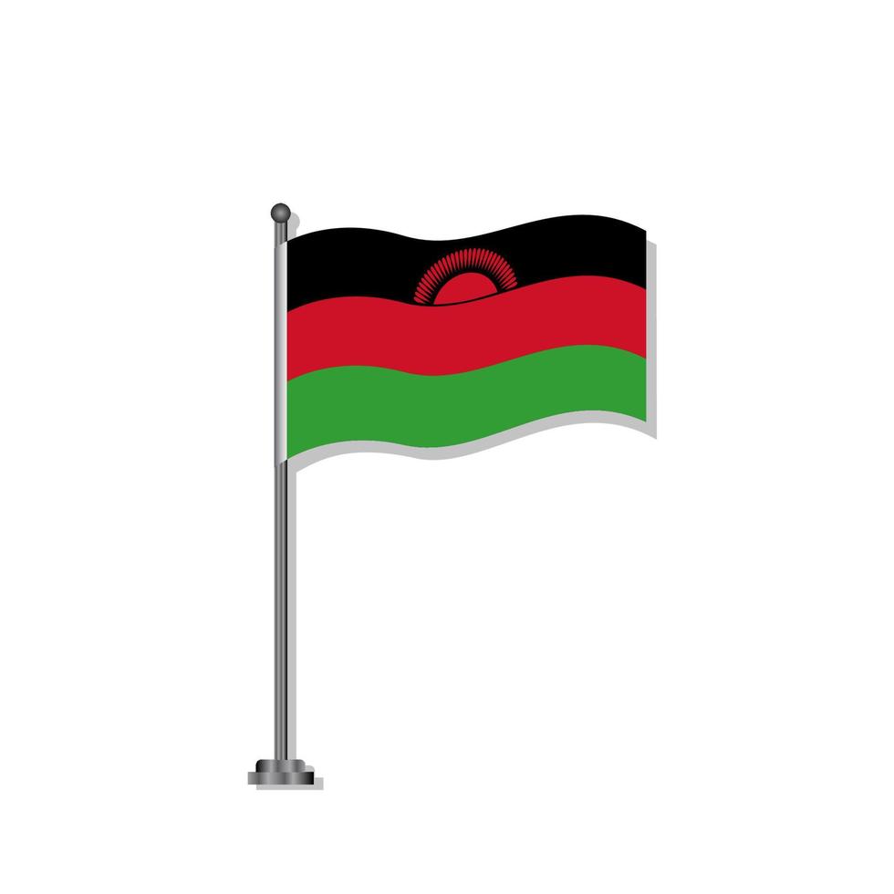 ilustração do modelo de bandeira do malawi vetor