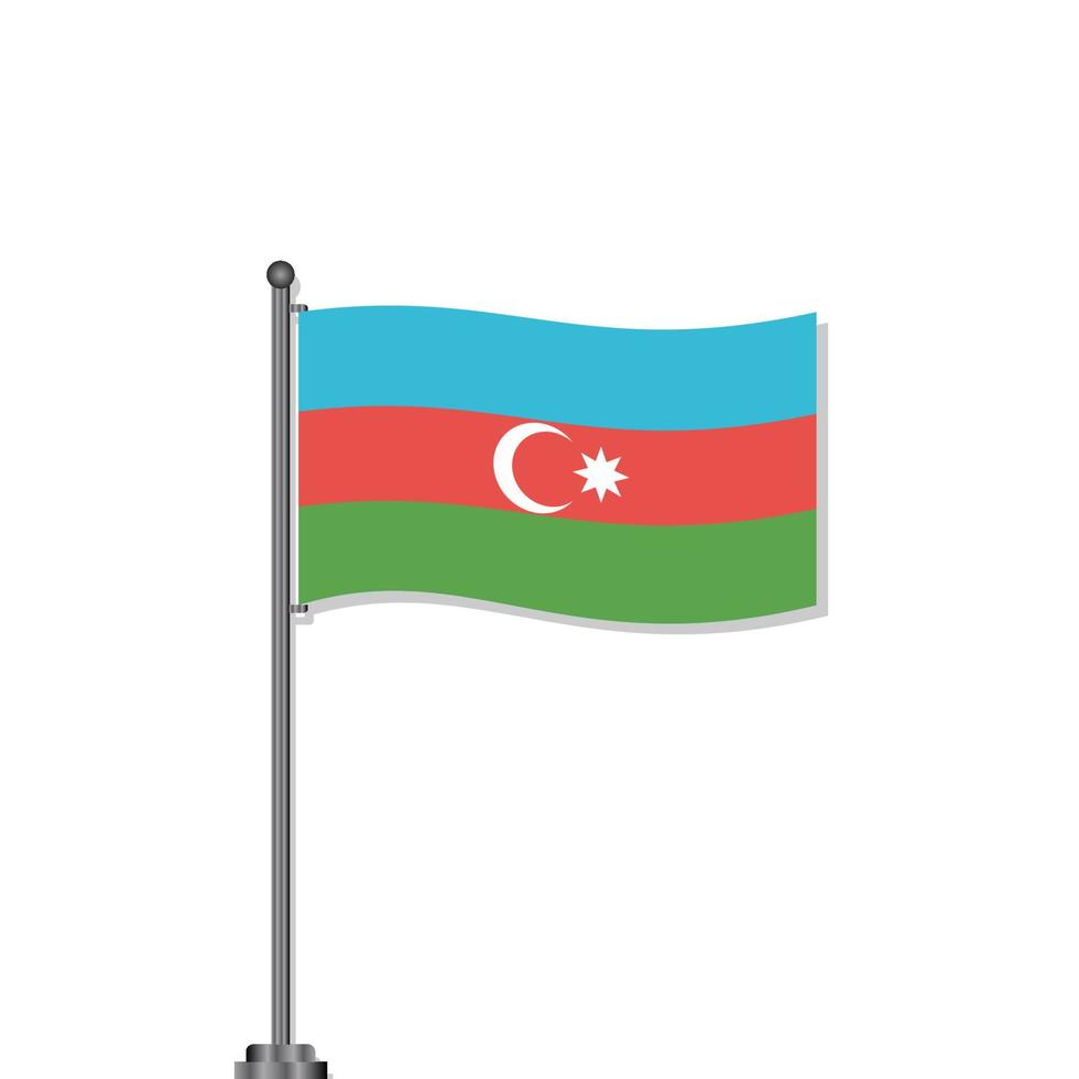 ilustração do modelo de bandeira do azerbaijão vetor