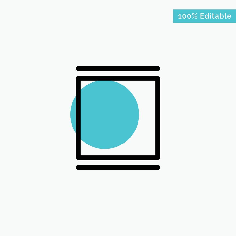 galeria instagram define linha do tempo ícone de vetor de ponto de círculo de destaque turquesa