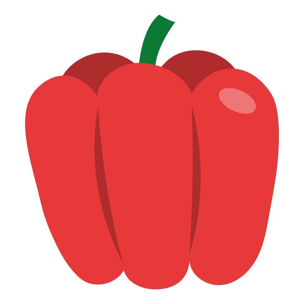 ícone de doodle de pimenta vermelha madura vetor