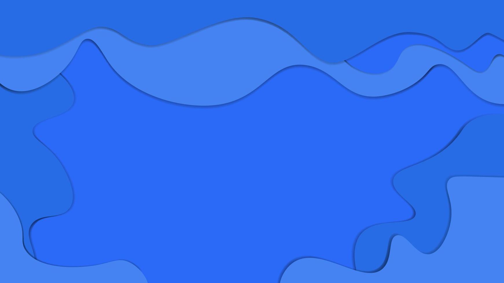 fundo azul com boas ondas e sombras. adequado para negócios, promoção, venda, pôster, banner, etc. vetor