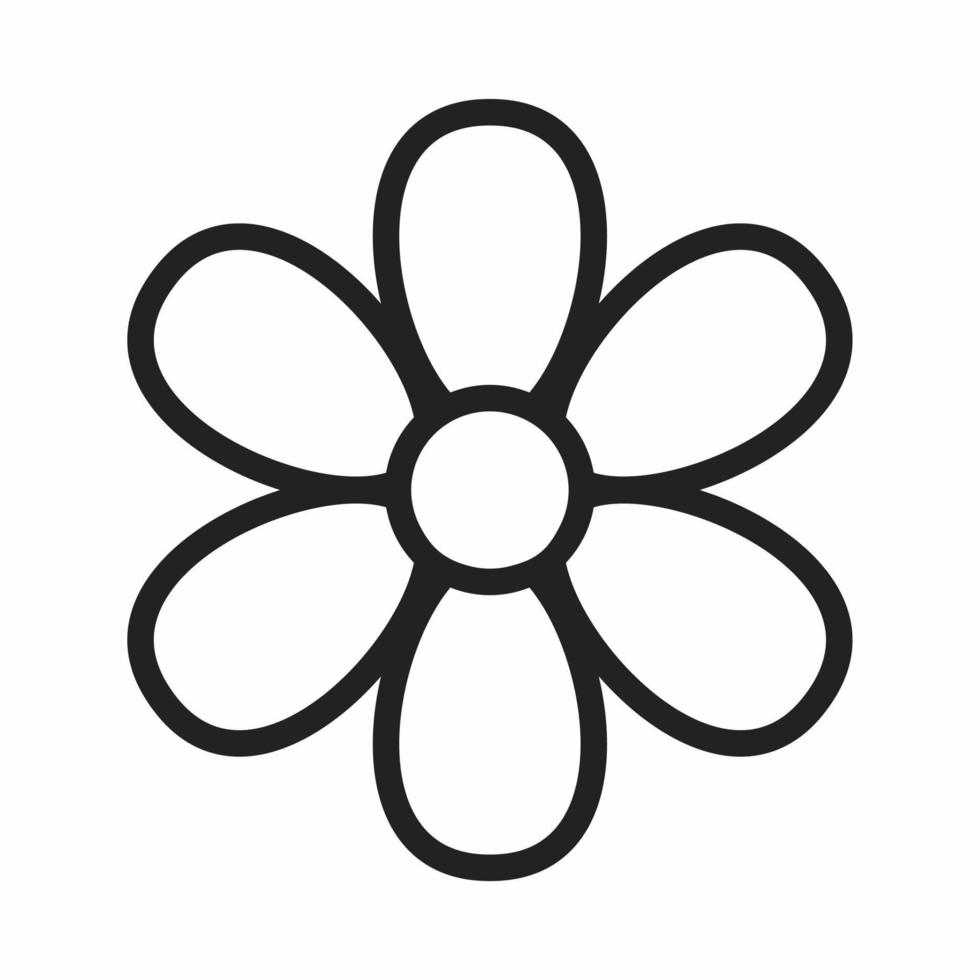 ícone de contorno de flor vetor