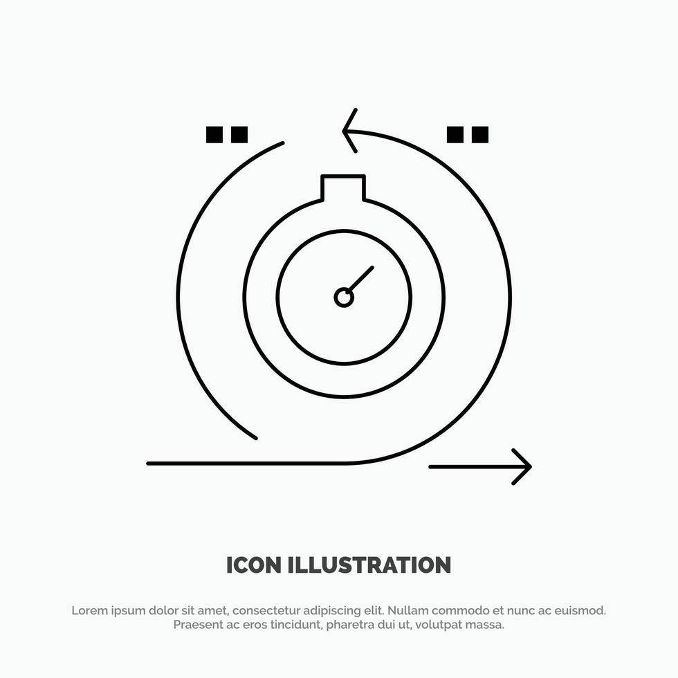 vetor de ícone de linha de iteração rápida de desenvolvimento de ciclo ágil